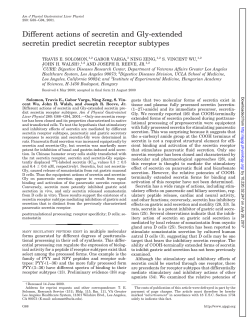 Different actions of secretin and Gly