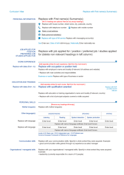 Europass CV - VON Consulting