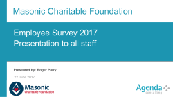 Presented by - Masonic Charitable Foundation