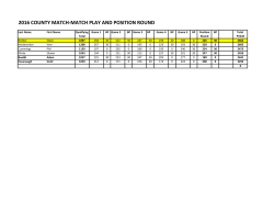 match play - Sheboygan Bowling Association