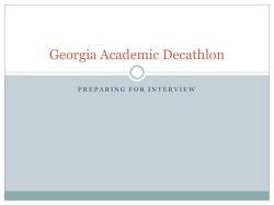 Preparing for Interview