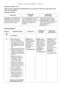 Assessment Schedule &ndash; 2011