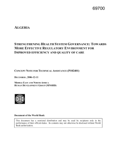 Concept Note - World bank documents