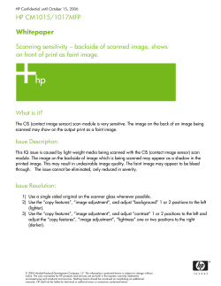 Scan through - faint image on front side of scanned document