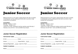 Junior Soccer Registration