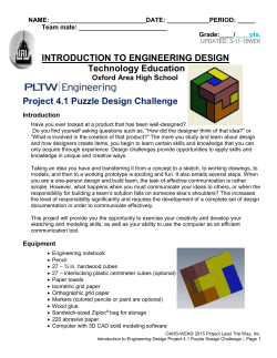 Project 4.1 Puzzle Design Challenge