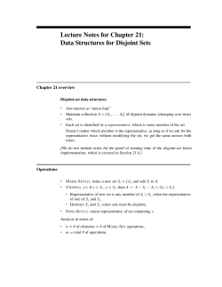 Lecture Notes for Chapter 21: Data Structures for Disjoint Sets