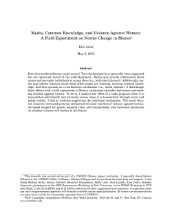 Media, Common Knowledge, and Violence Against Women: A Field