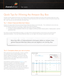 Quick Tips for Winning the Amazon Buy Box