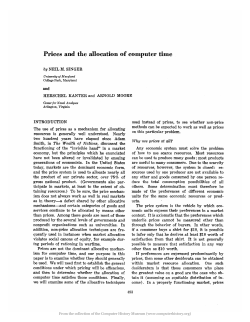 Prices and the allocation of computer time