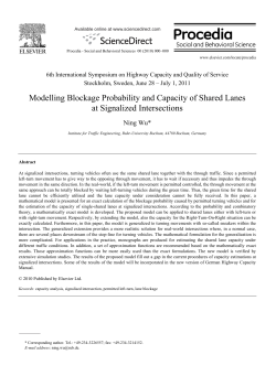 Modelling Blockage Probability and Capacity of Shared Lanes at