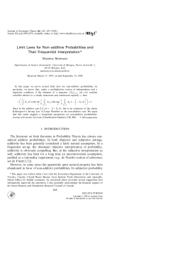 Limit Laws for Non-additive Probabilities and Their Frequentist