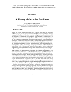 A Theory of Granular Partitions