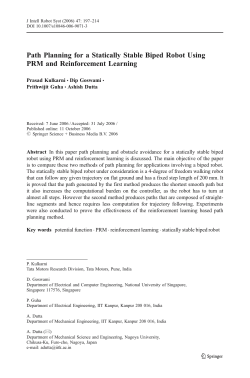 Path Planning for a Statically Stable Biped Robot Using PRM and