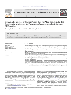 Extravascular Injection of Sclerotic Agents does not Affect Vessels in