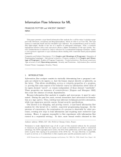 Information Flow Inference for ML