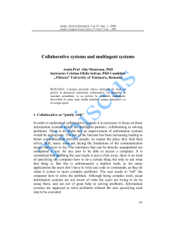 Collaborative systems and multiagent systems