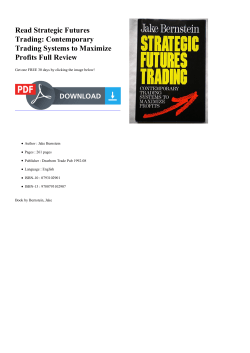 Read Strategic Futures Trading: Contemporary