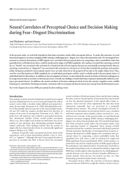 Neural Correlates of Perceptual Choice and Decision Making during