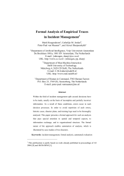 Formal Analysis of Empirical Traces in Incident Management