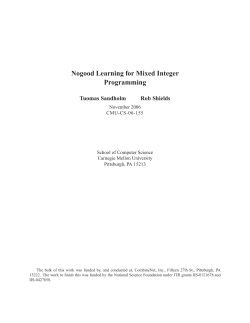 Nogood Learning for Mixed Integer Programming