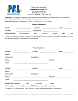 GNPAL membership form - Greater Norristown PAL