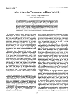 Noise, Information Transmission, and Force Variability