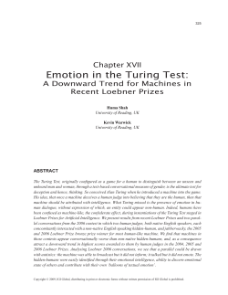 Emotion in the Turing Test - Information Resources Management