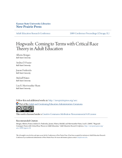 Hogwash: Coming to Terms with Critical Race Theory in Adult