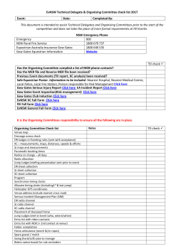 EvNSW TD_OC checklist - Eventing NSW
