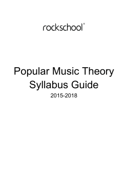 Rockschool Popular Music Theory Syllabus Guide