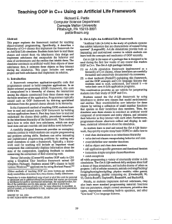 Teaching OOP in C++ Using an Artificial Life Framework