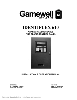 Gamewell Identiflex 610