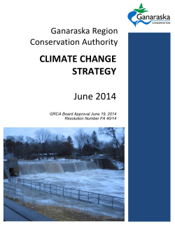 climate change strategy - Ganaraska Region Conservation Authority