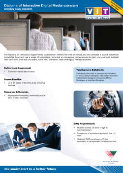 Diploma of Interactive Digital Media (CUF50207)