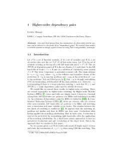 1 Higher-order dependency pairs