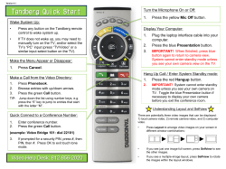 Tandberg Quick Start