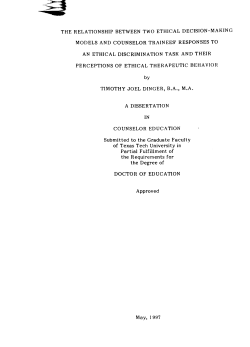 the relationship between two ethical decision