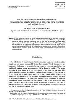 NUCLEAR PHYSICS A On the calculation of transition probabilities