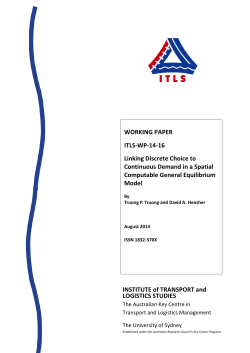 WORKING PAPER ITLS-WP-14-16 Linking Discrete Choice to