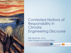 Contested Notions of Responsibility in Climate