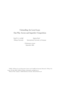 One"Way Access and Imperfect Competition