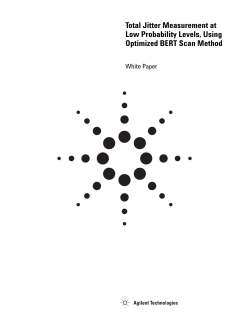 Total Jitter Measurement at Low Probability Levels, Using