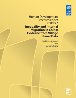 Human Development Research Paper 2009/27 Inequality and