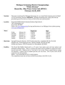 Michigan Swimming District Championships
