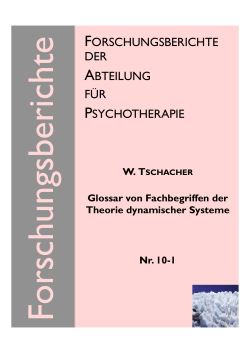 "Glossar von Fachbegriffen der Theorie dynamischer