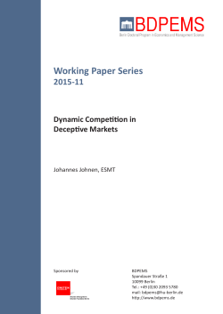 Dynamic Competition in Deceptive Markets