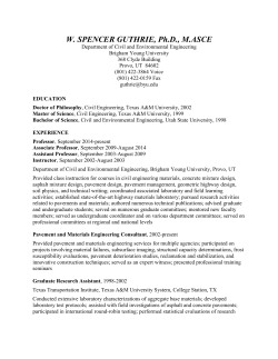 4. Gurney*, L., and WS Guthrie. Compressive Strength of Reclaimed