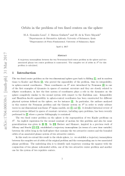 Orbits in the problem of two fixed centers on the sphere