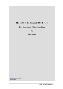 The Myth of the Discounted Cash Flow #2